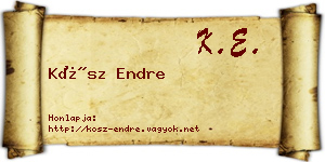 Kósz Endre névjegykártya